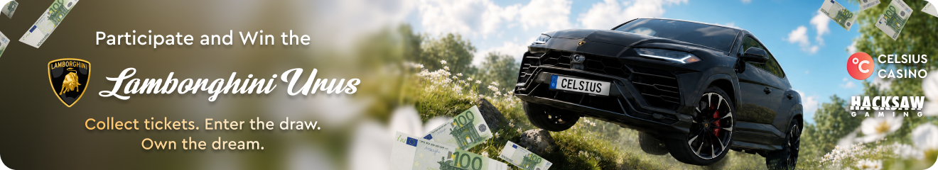Lambo Urus Lottery chez Celsius Casino